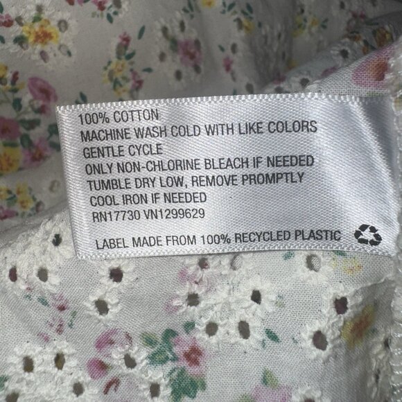 Wild Fable Womens XXL Crop Top Eyelet Floral Cottagecore Dainty Feminine Boho - Picture 8 of 8